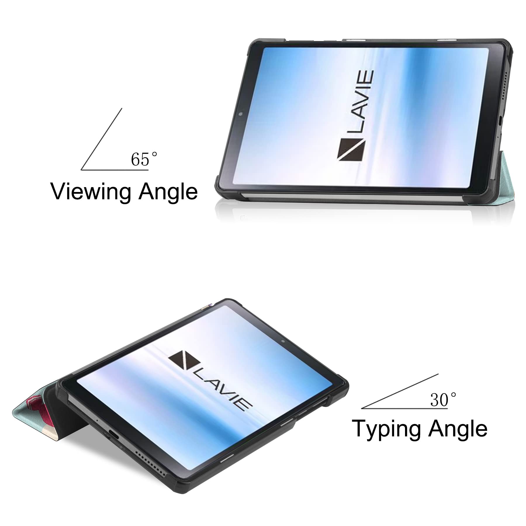 NEC LAVIE Tab T8 グレー スリーブカバー付き Wisers wisers 保護フィルム付き タブレットケース NEC LAVIE